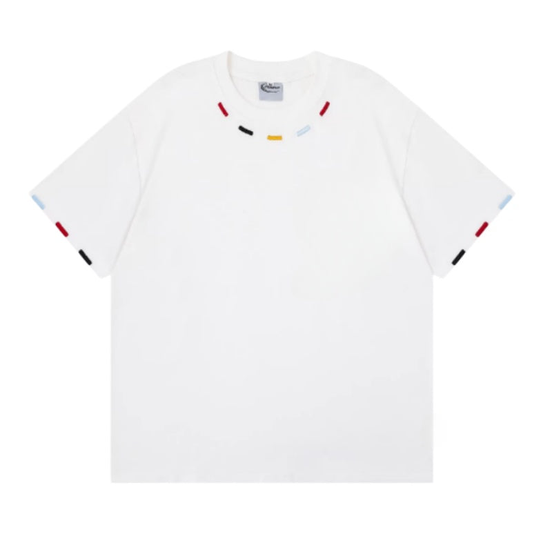 Oversized T-Shirt with Colorful Embroidery