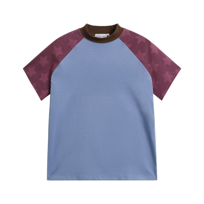 Patchwork Loose Cropped Hip-Hop T-Shirt